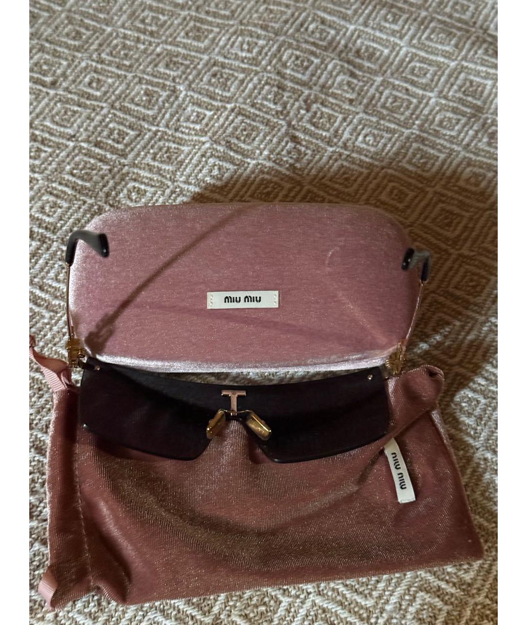 MIU MIU Черные пластиковые солнцезащитные очки, фото 6