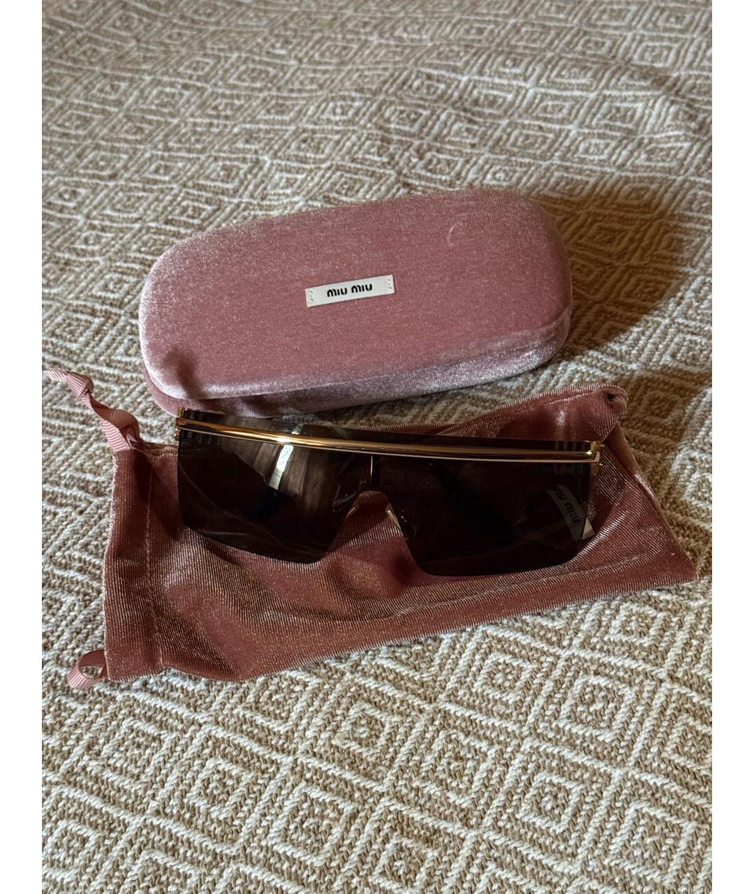 MIU MIU Черные пластиковые солнцезащитные очки, фото 7