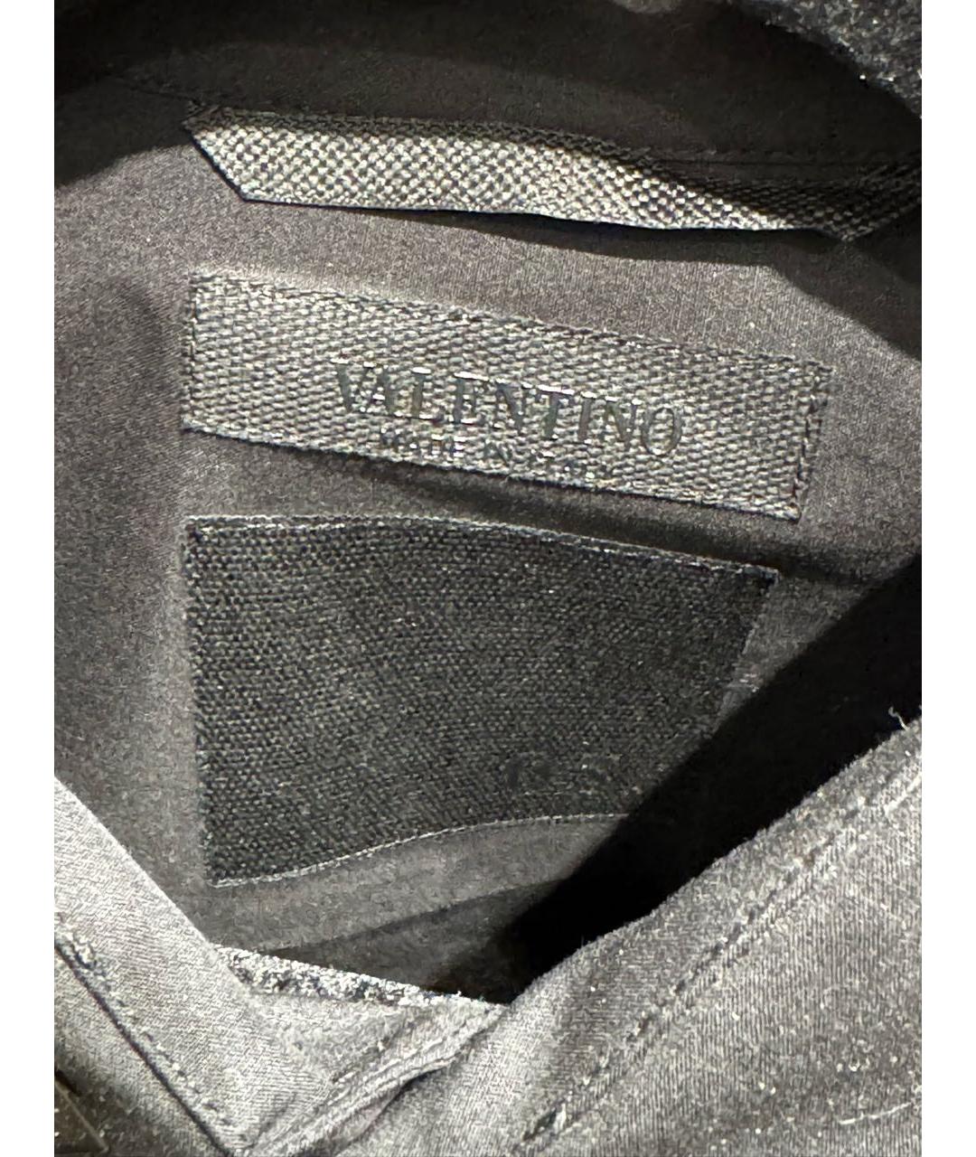 VALENTINO Черная хлопковая классическая рубашка, фото 3