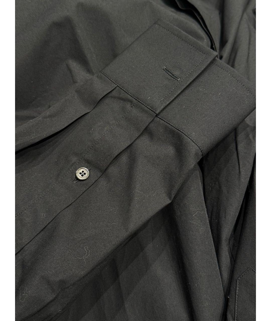 VALENTINO Черная хлопковая классическая рубашка, фото 4