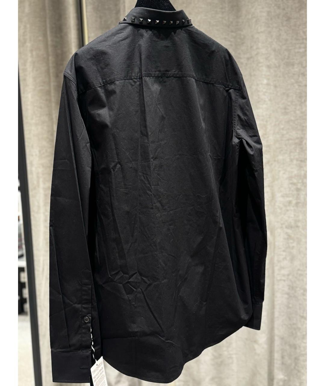 VALENTINO Черная хлопковая классическая рубашка, фото 2