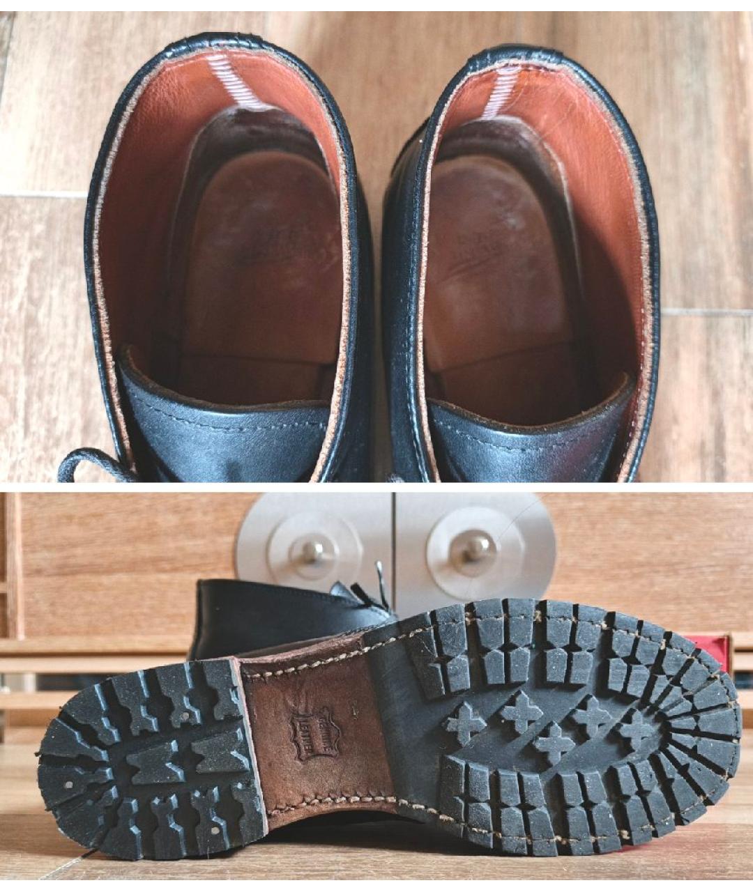 RED WING Черные кожаные высокие ботинки, фото 4