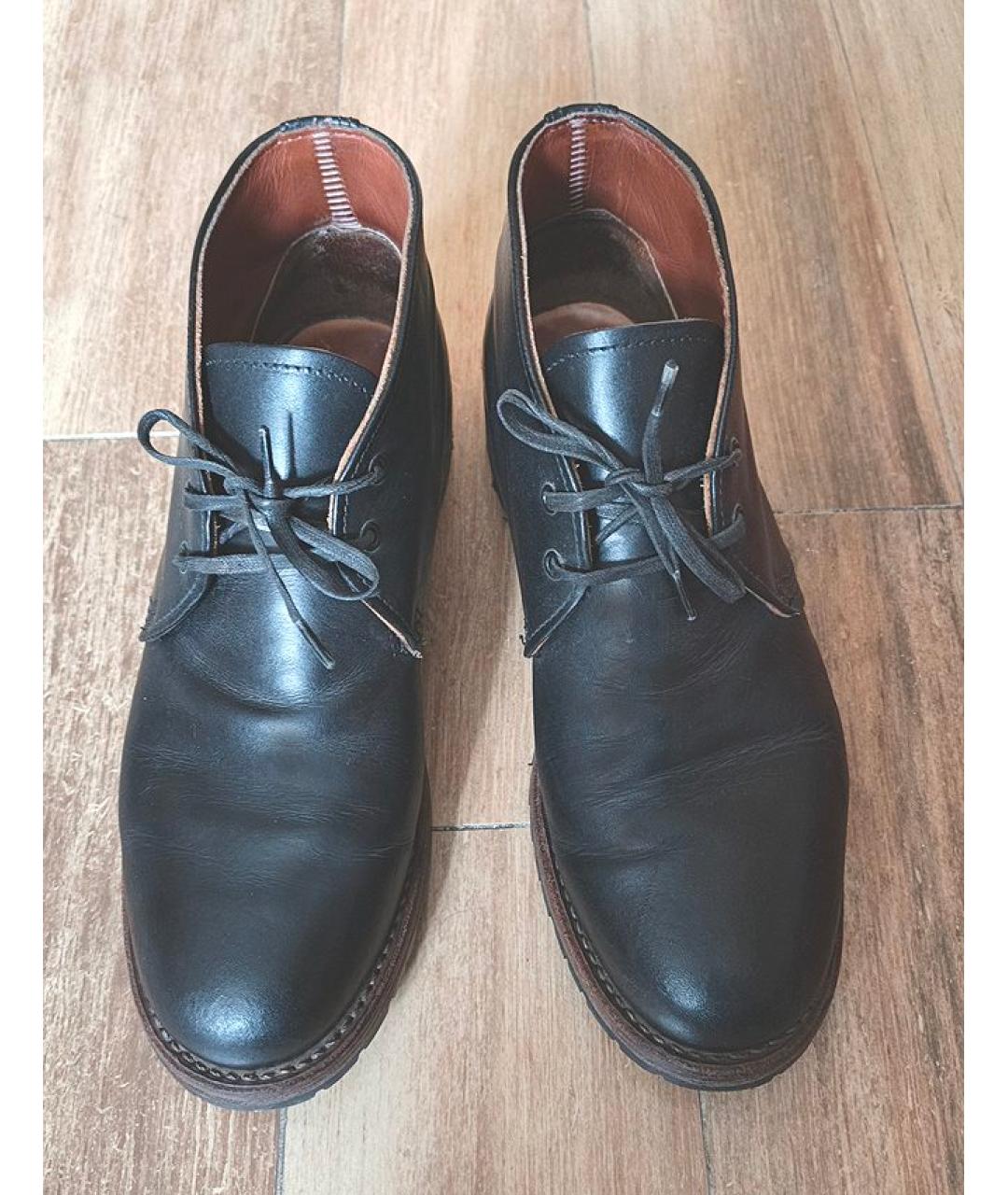 RED WING Черные кожаные высокие ботинки, фото 3