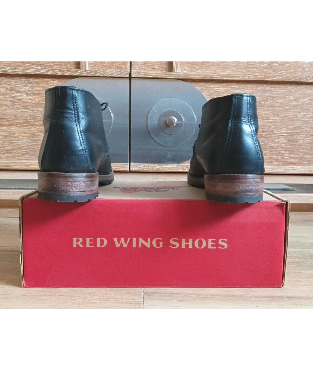 RED WING Черные кожаные высокие ботинки, фото 6