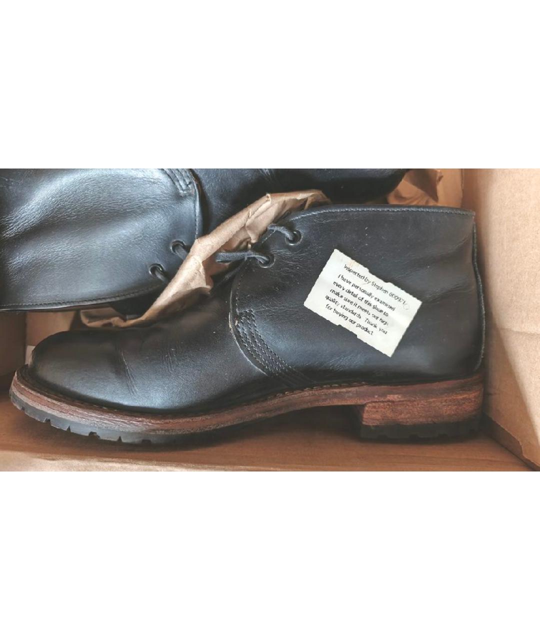 RED WING Черные кожаные высокие ботинки, фото 5