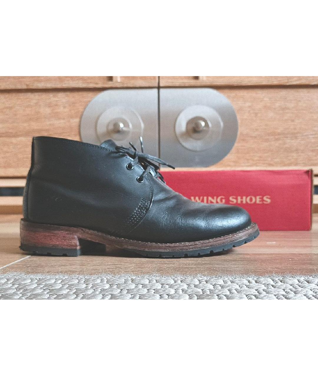 RED WING Черные кожаные высокие ботинки, фото 2