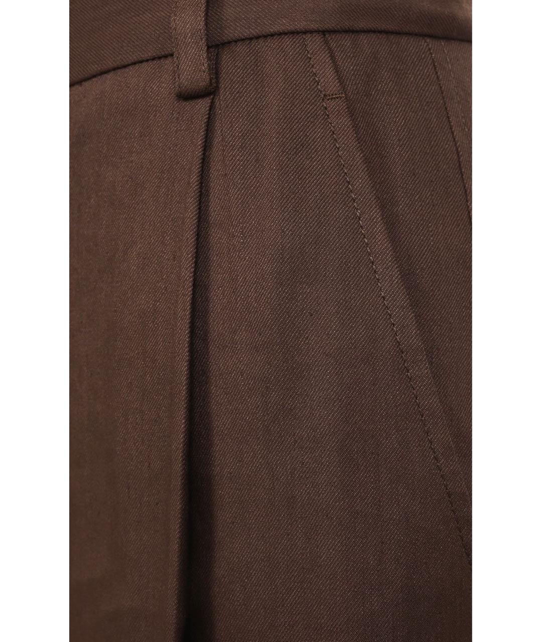 LORENA ANTONIAZZI Коричневые льняные брюки широкие, фото 6