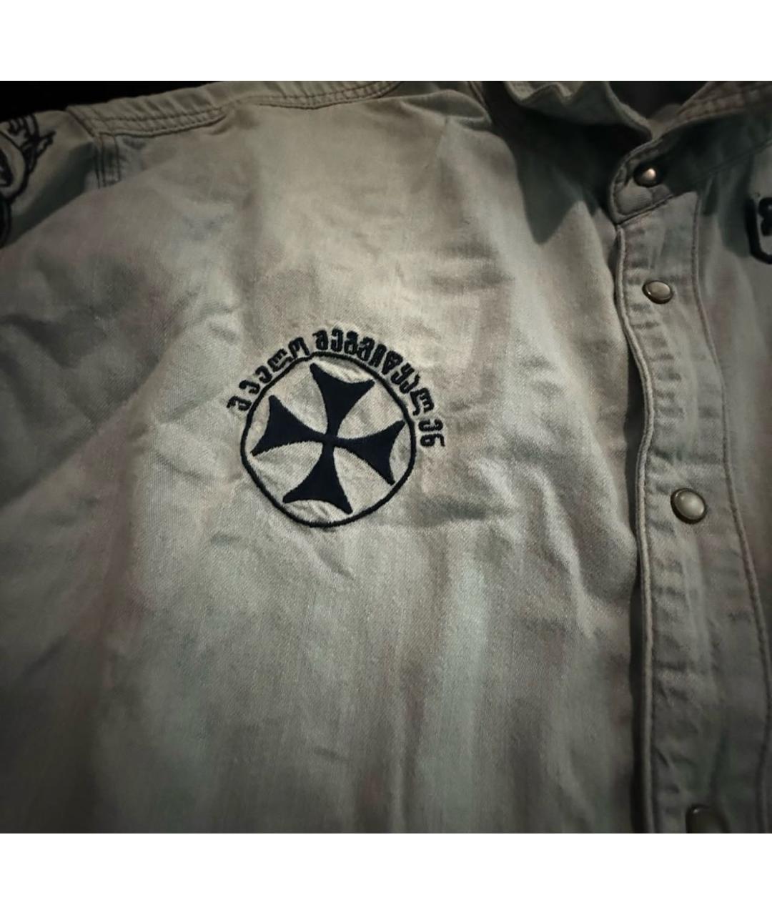 VETEMENTS Серая хлопковая кэжуал рубашка, фото 4