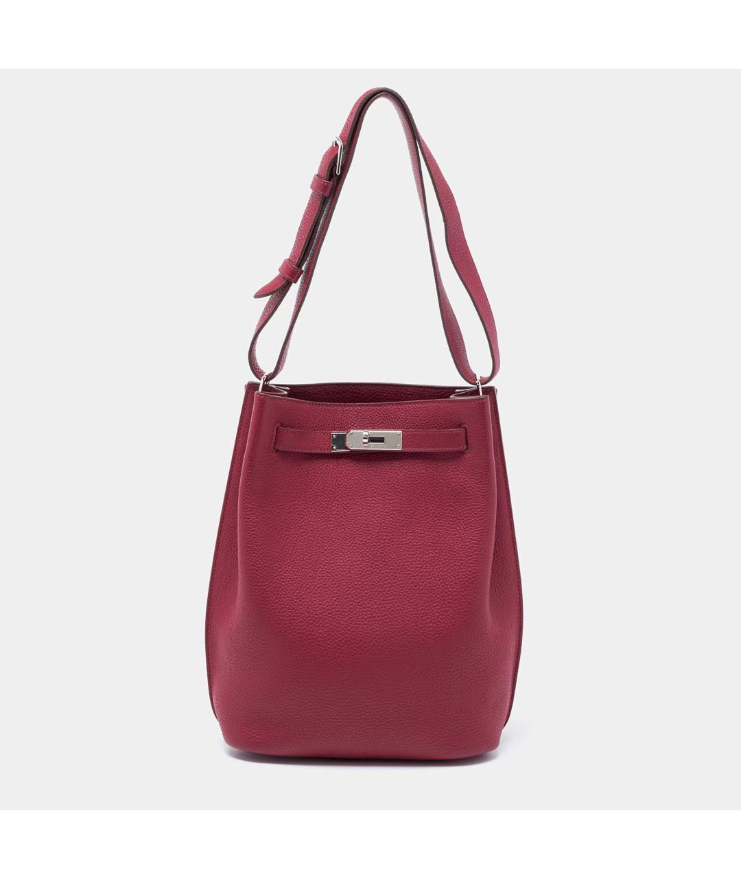 HERMES Красная кожаная сумка через плечо, фото 8