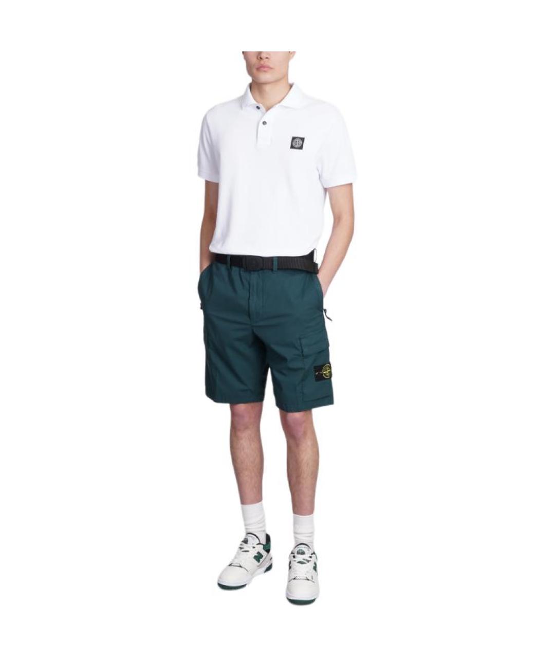 STONE ISLAND Зеленые шорты, фото 2