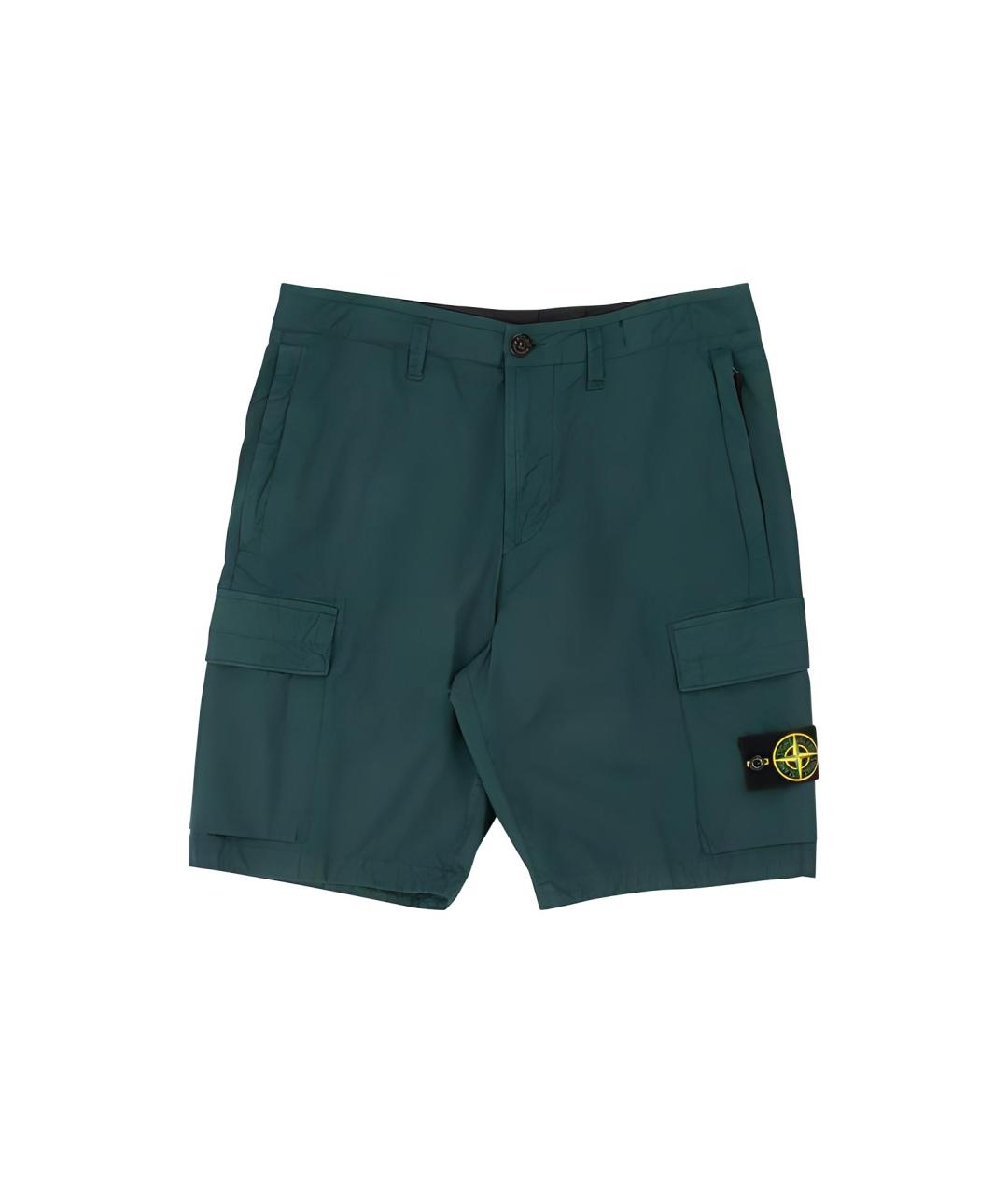 STONE ISLAND Зеленые шорты, фото 6