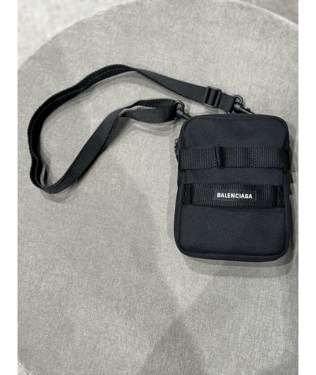 BALENCIAGA Черная тканевая барсетка, фото 5