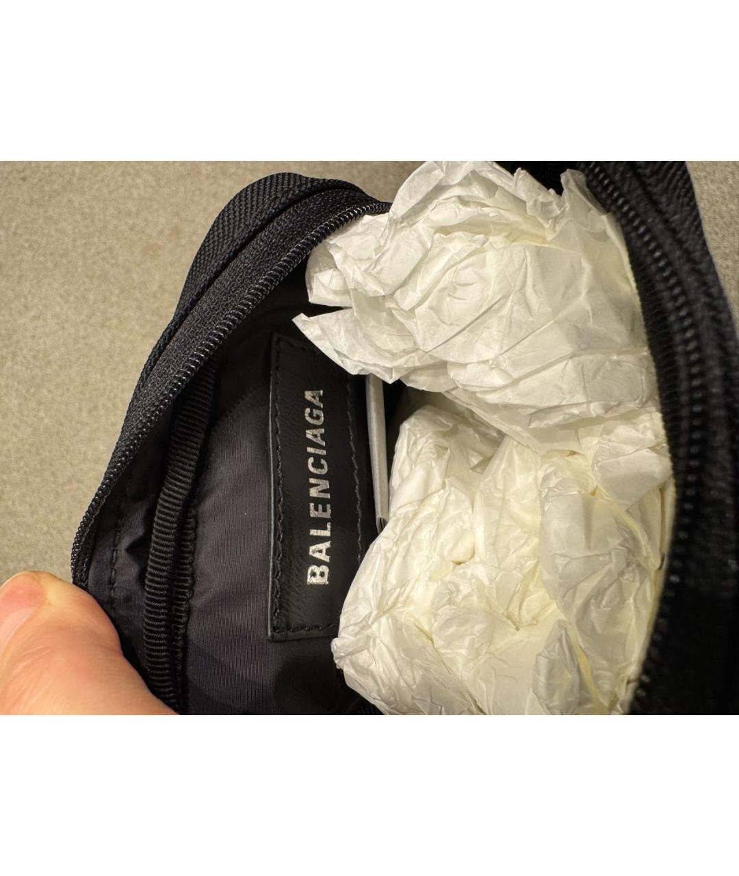 BALENCIAGA Черная тканевая барсетка, фото 4