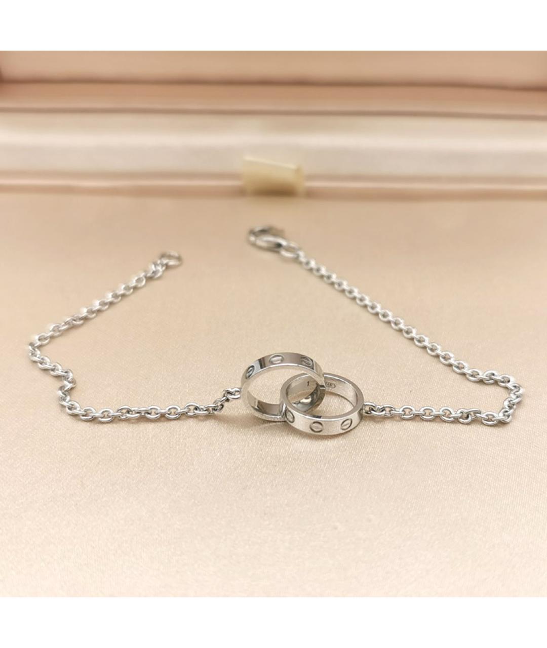 CARTIER Серебрянный браслет из белого золота, фото 2