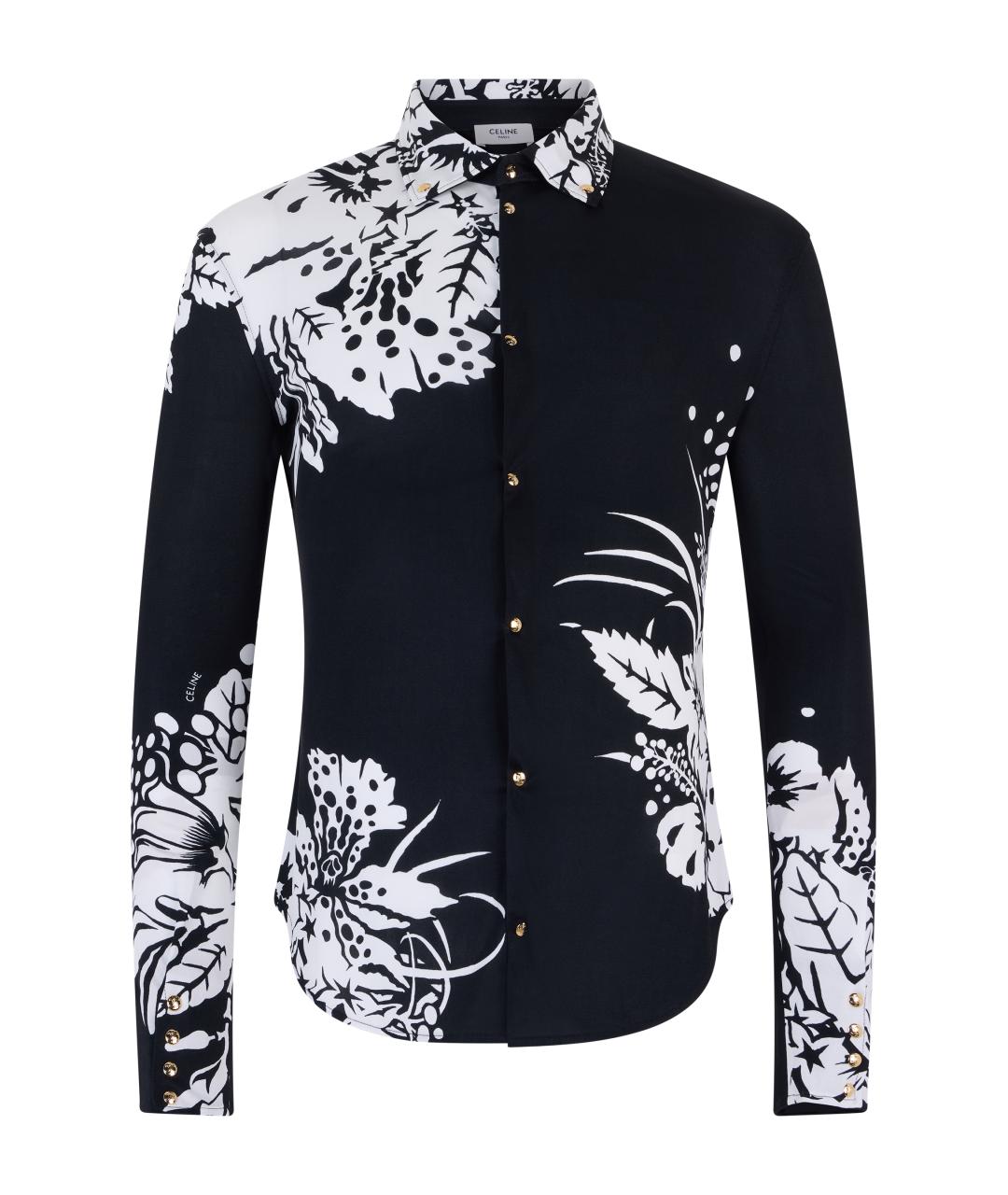 CELINE Черная шелковая кэжуал рубашка, фото 1