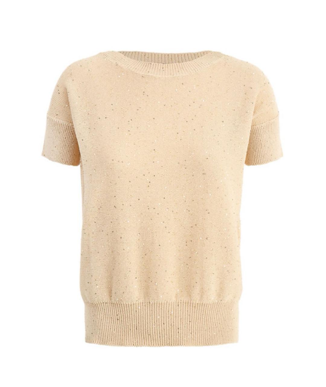 LORENA ANTONIAZZI Бежевый хлопковый джемпер / свитер, фото 1