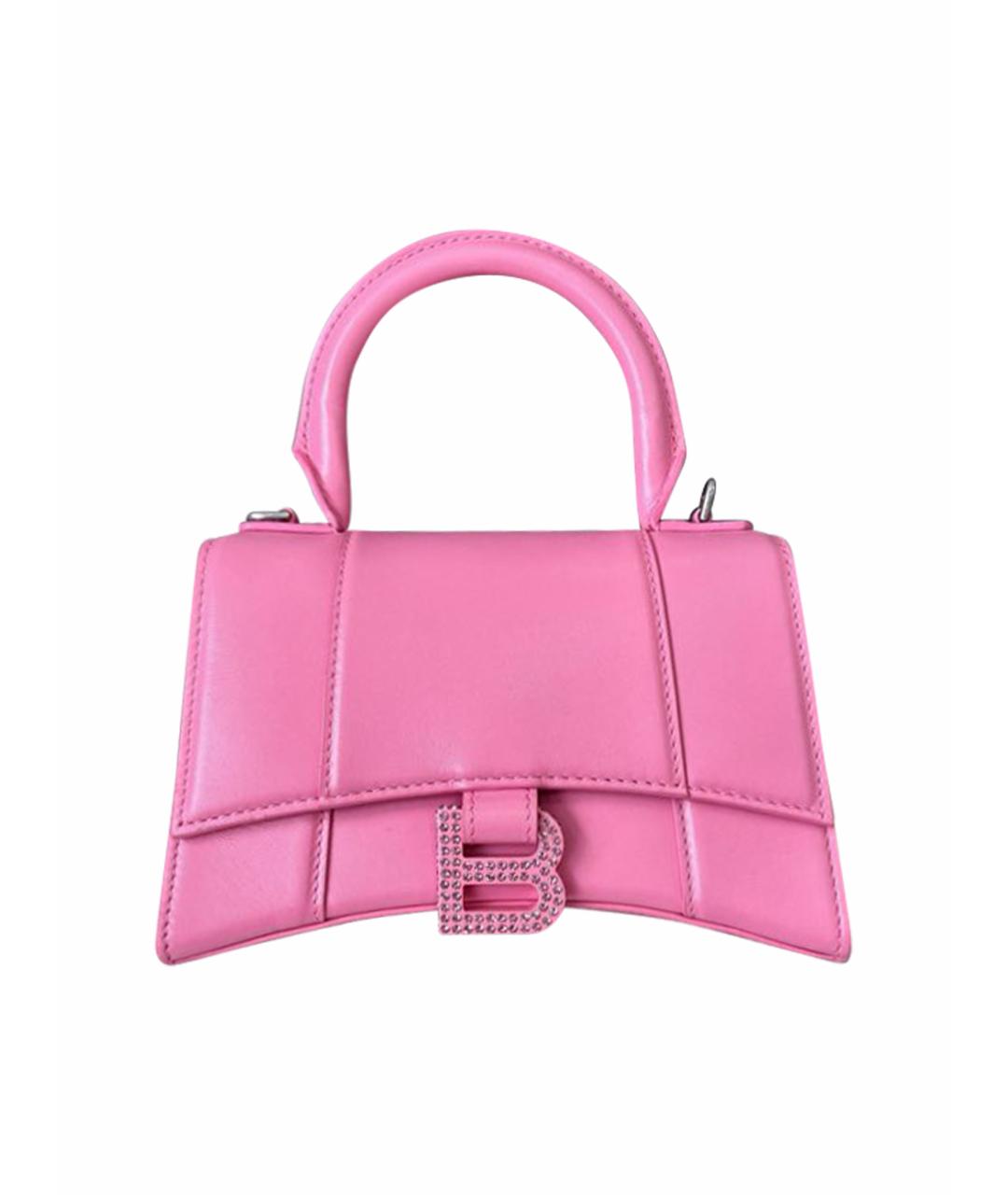 BALENCIAGA Розовая кожаная сумка с короткими ручками, фото 1