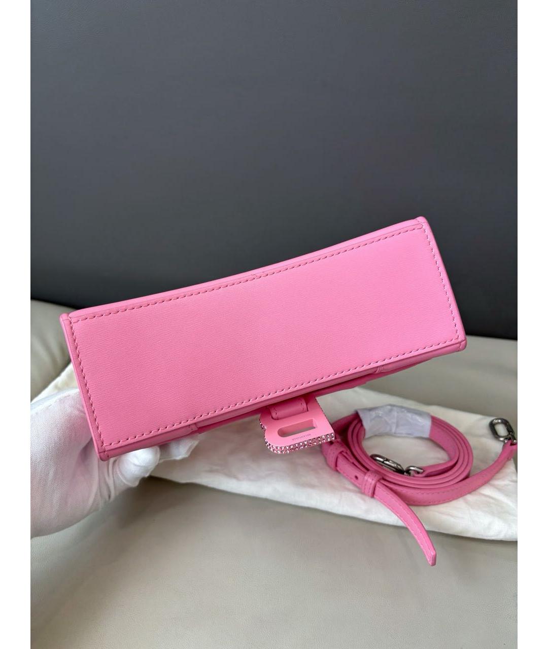 BALENCIAGA Розовая кожаная сумка с короткими ручками, фото 5