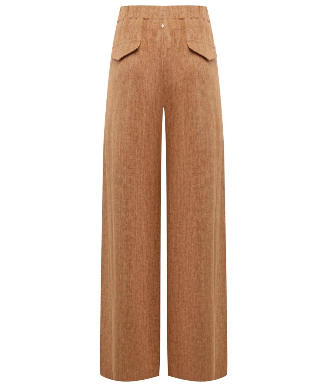 LORENA ANTONIAZZI Коричневый льняной костюм с брюками, фото 5