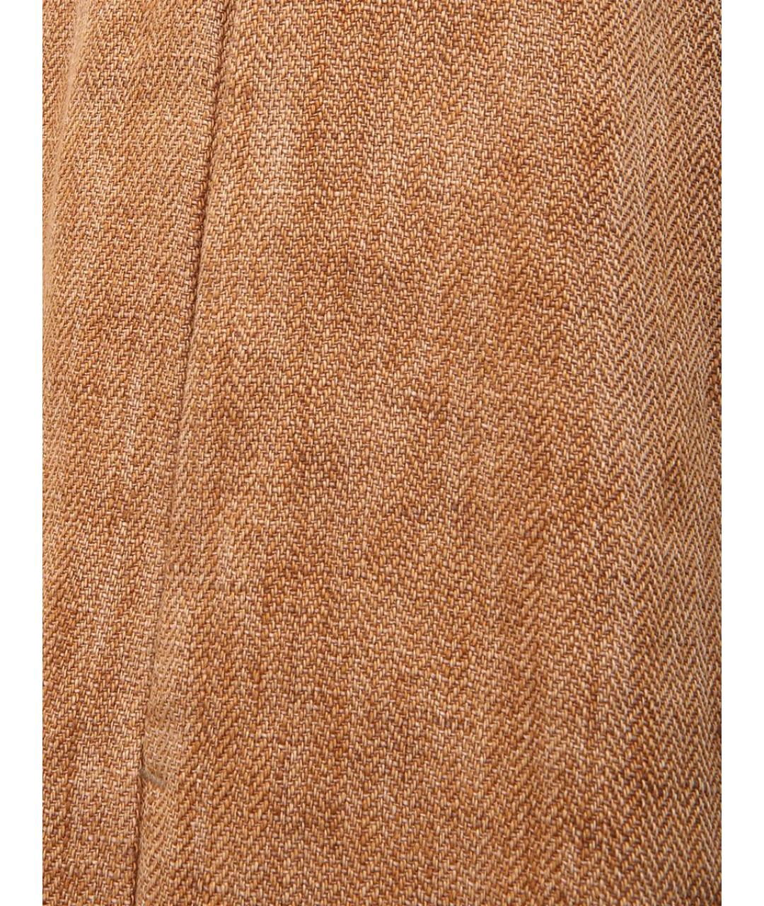 LORENA ANTONIAZZI Коричневый льняной костюм с брюками, фото 6