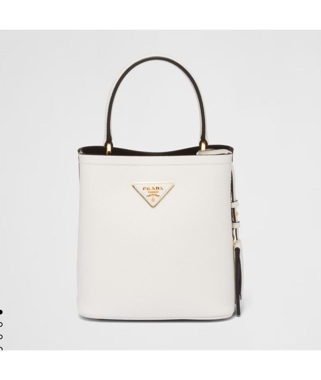PRADA Белая кожаная сумка тоут, фото 1