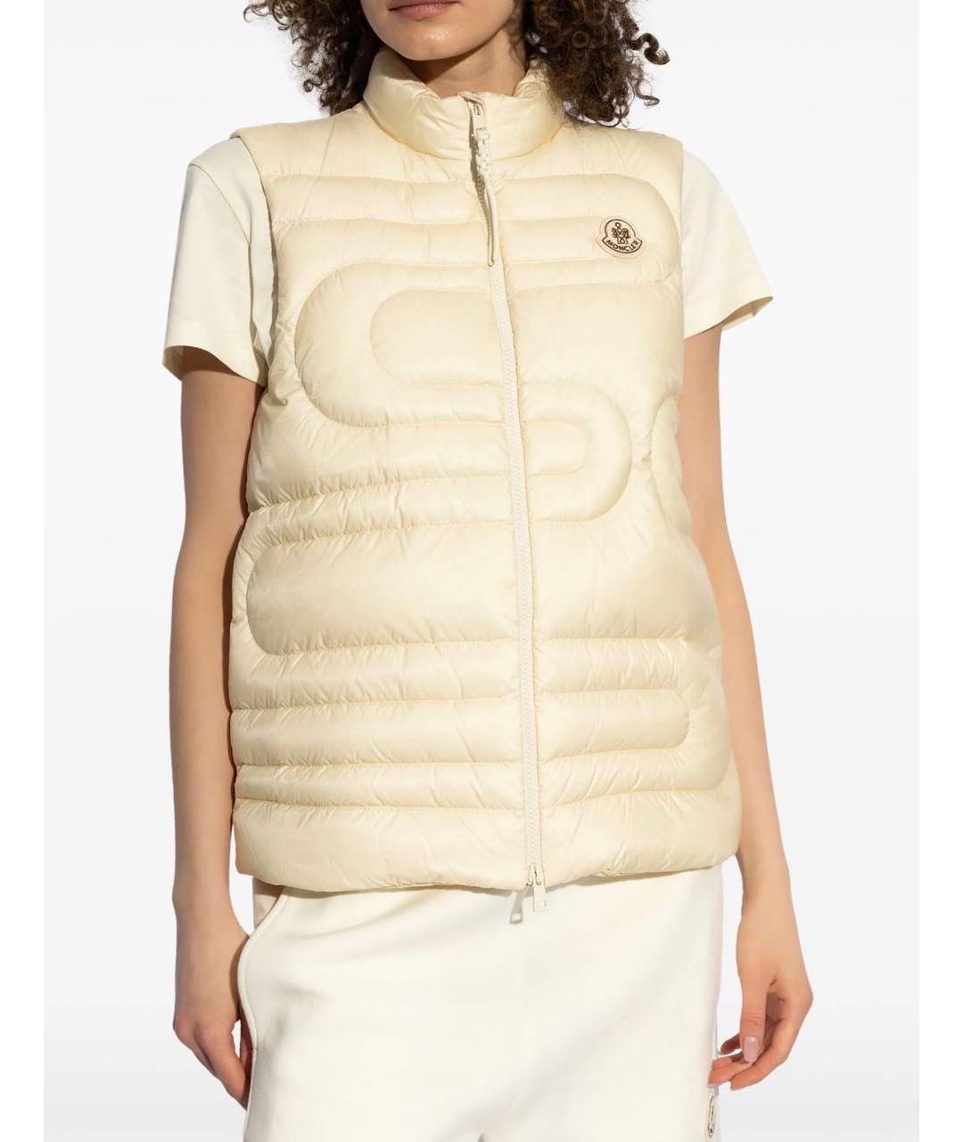 MONCLER Бежевый жилет, фото 3