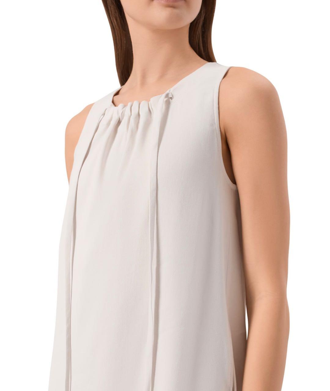 LORENA ANTONIAZZI Бежевое льняное повседневное платье, фото 4