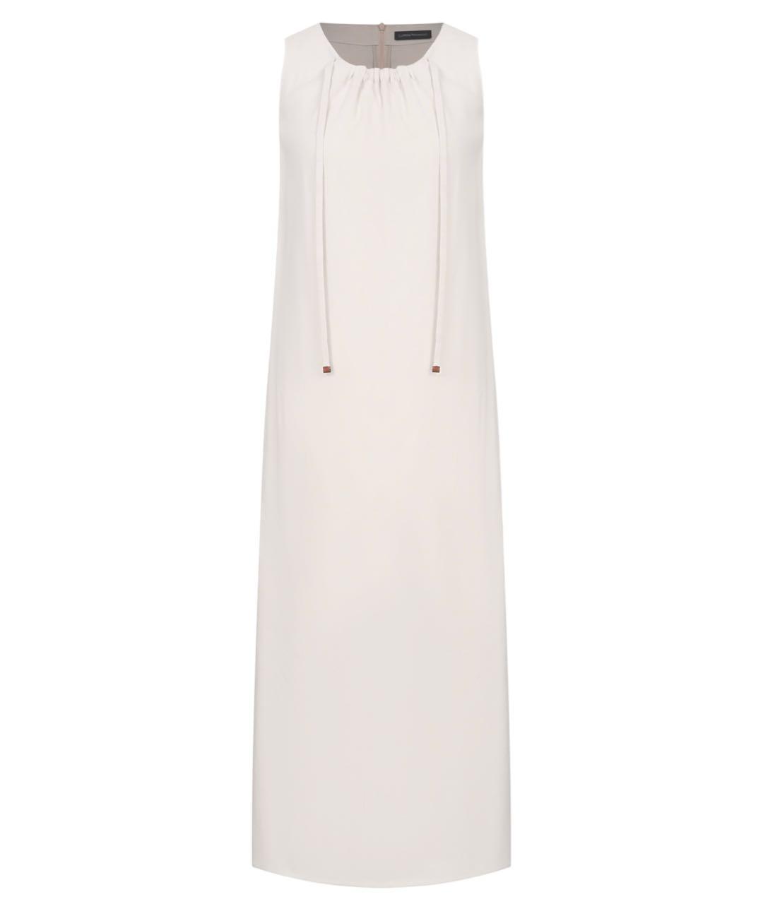 LORENA ANTONIAZZI Бежевое льняное повседневное платье, фото 1