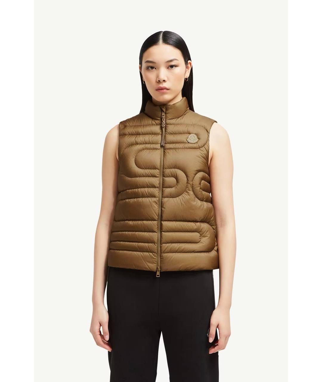 MONCLER Коричневый жилет, фото 2