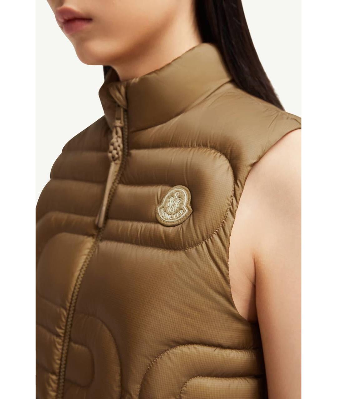 MONCLER Коричневый жилет, фото 3