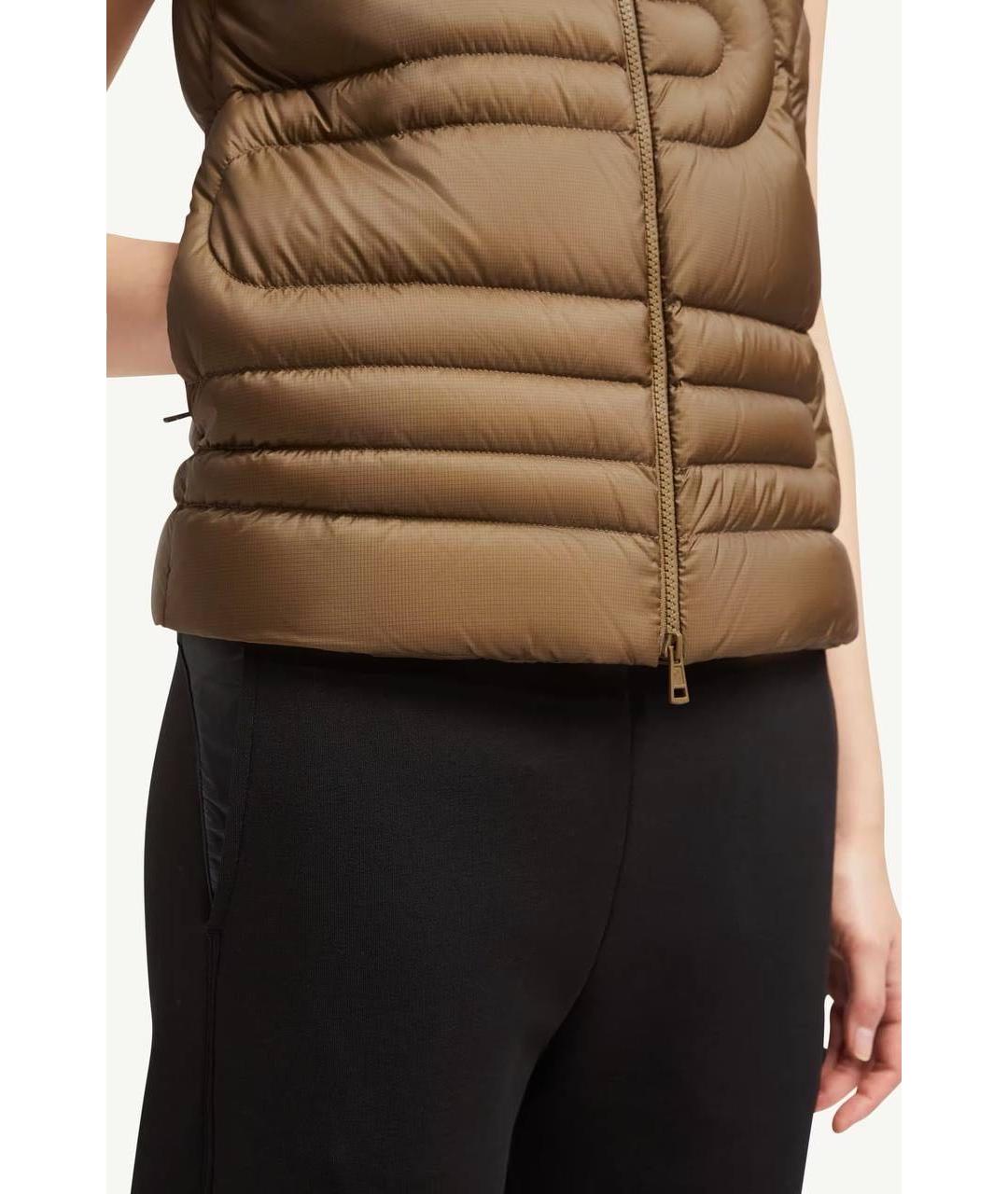 MONCLER Коричневый жилет, фото 5