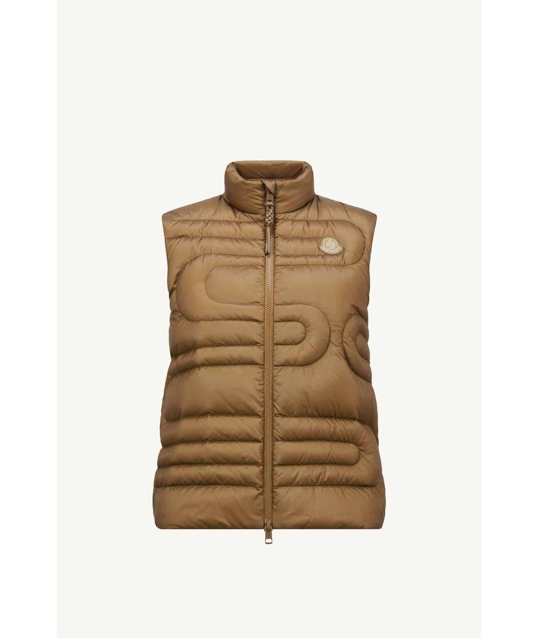 MONCLER Коричневый жилет, фото 7