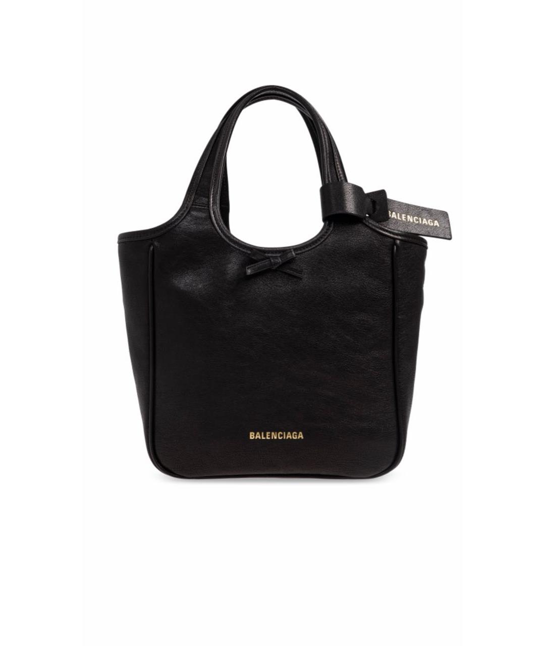 BALENCIAGA Черная кожаная сумка через плечо, фото 1