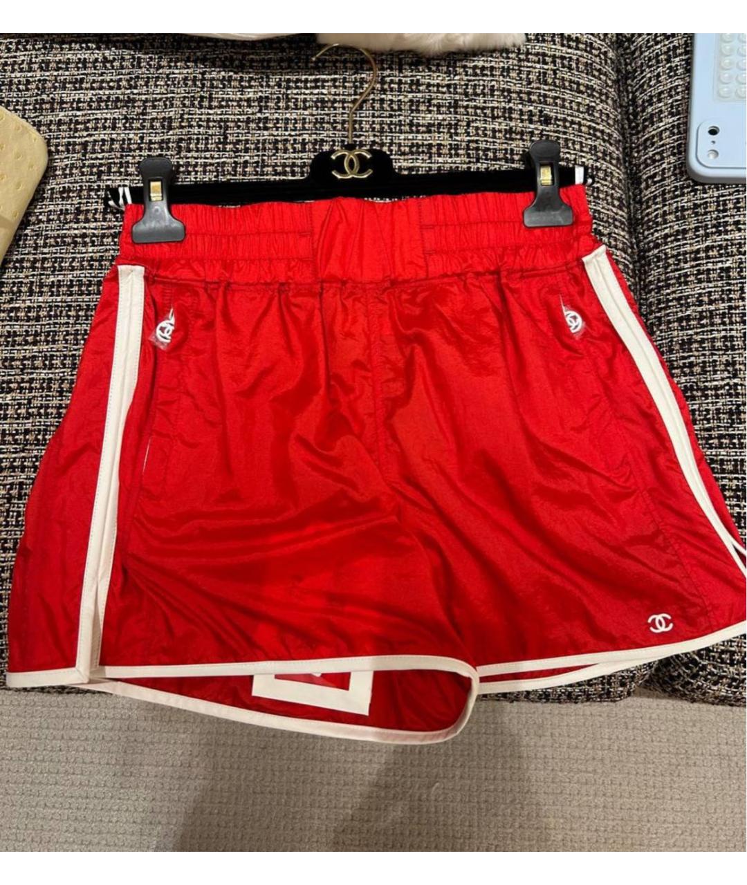 CHANEL Красные шорты, фото 3