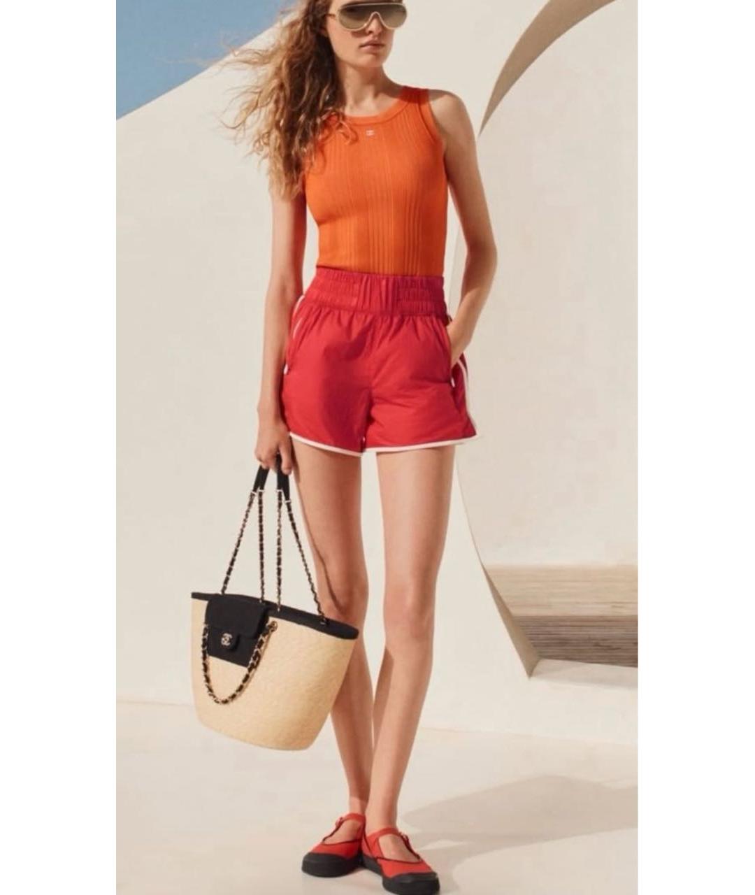 CHANEL Красные шорты, фото 2