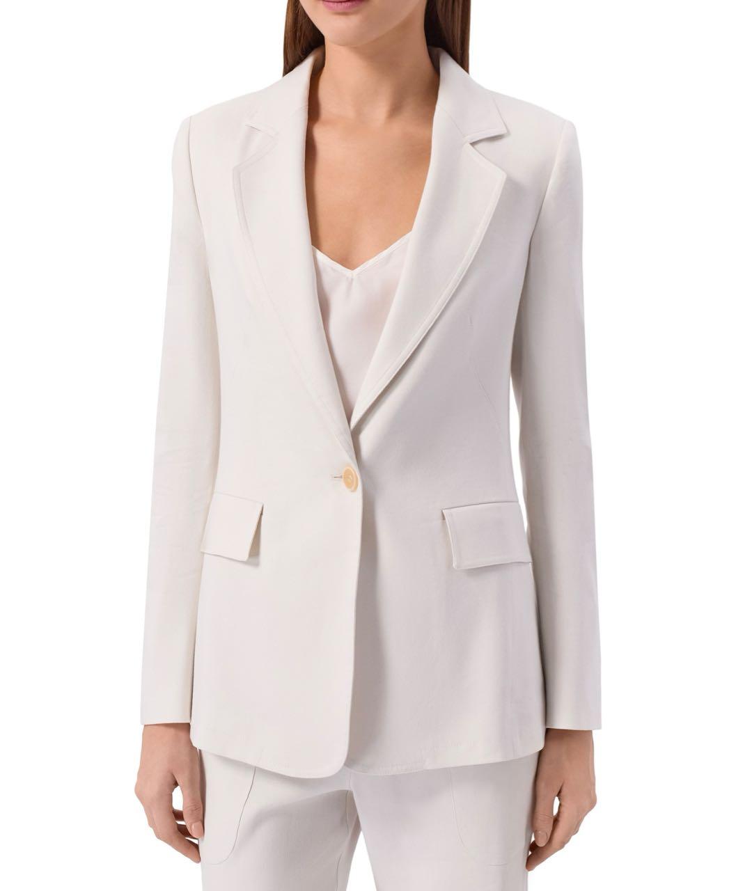 LORENA ANTONIAZZI Бежевый льняной жакет/пиджак, фото 2