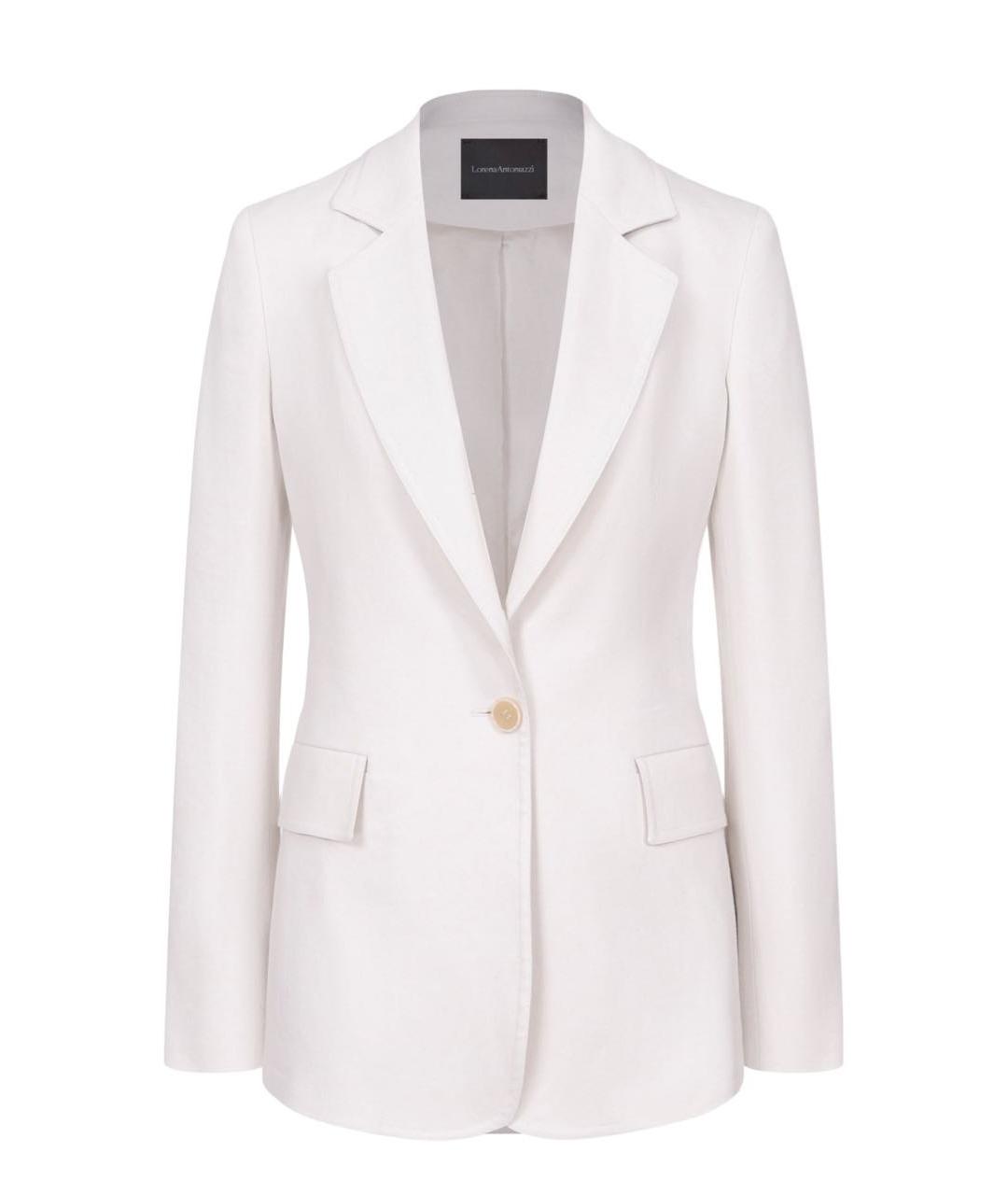 LORENA ANTONIAZZI Бежевый льняной жакет/пиджак, фото 1