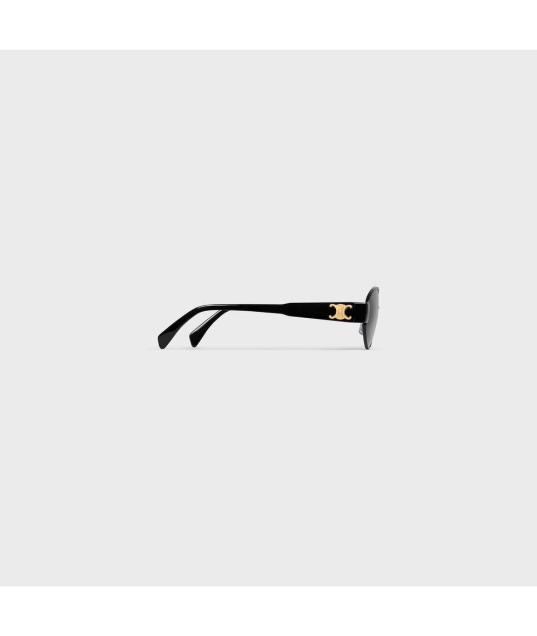CELINE Черные металлические солнцезащитные очки, фото 2