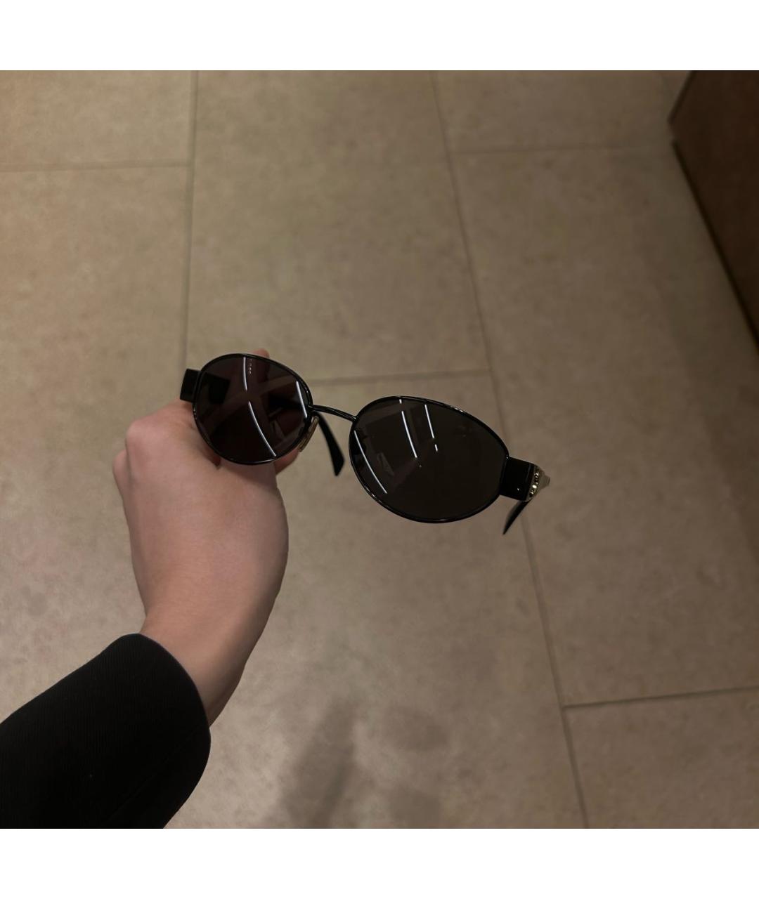 CELINE Черные металлические солнцезащитные очки, фото 7
