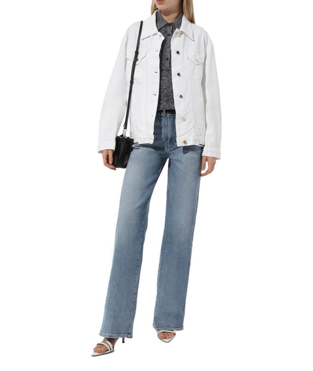 LORENA ANTONIAZZI Белая хлопко-эластановая куртка, фото 5