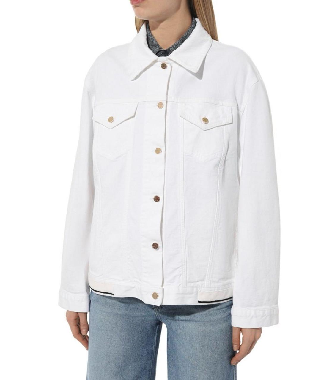 LORENA ANTONIAZZI Белая хлопко-эластановая куртка, фото 2