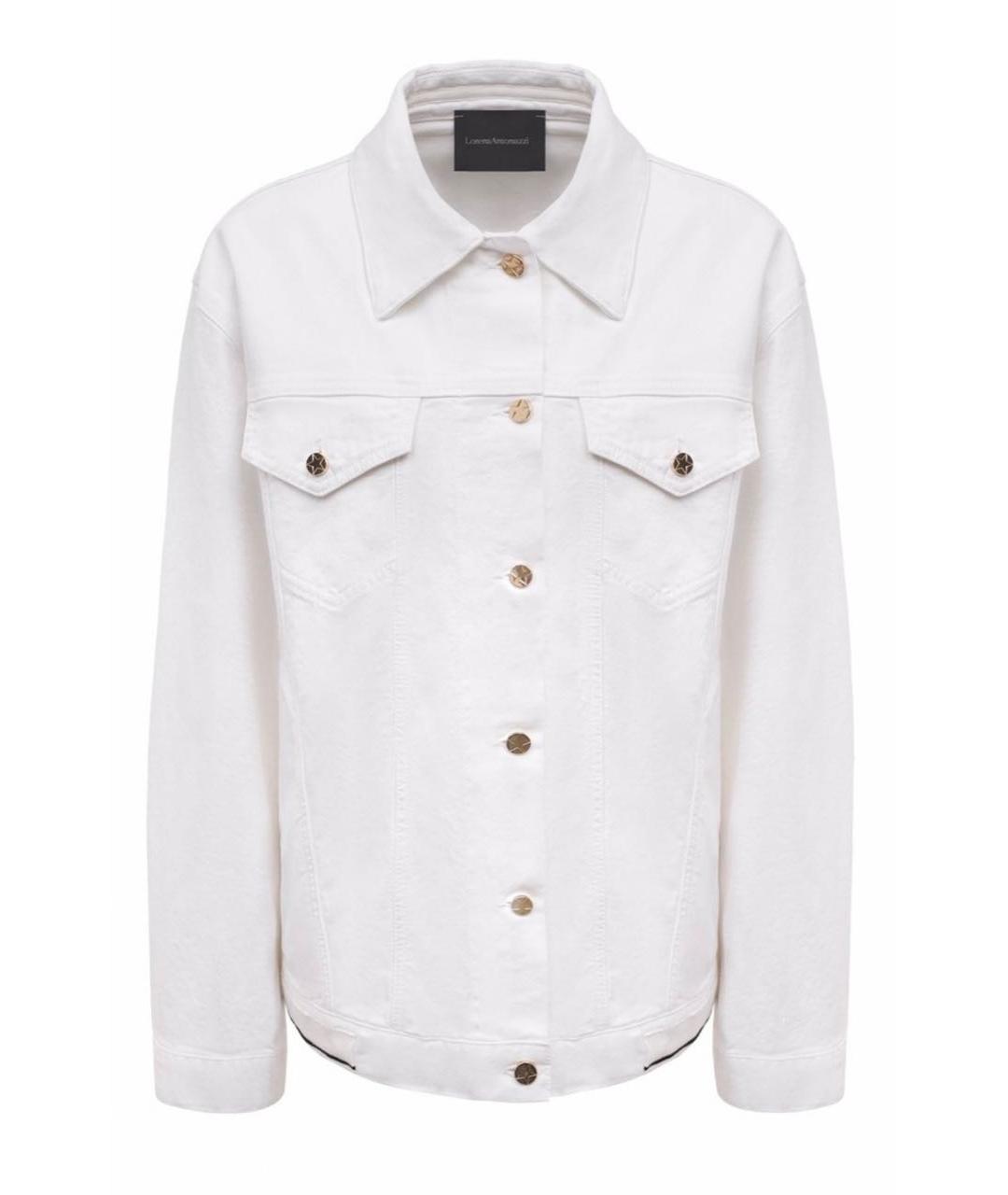 LORENA ANTONIAZZI Белая хлопко-эластановая куртка, фото 1