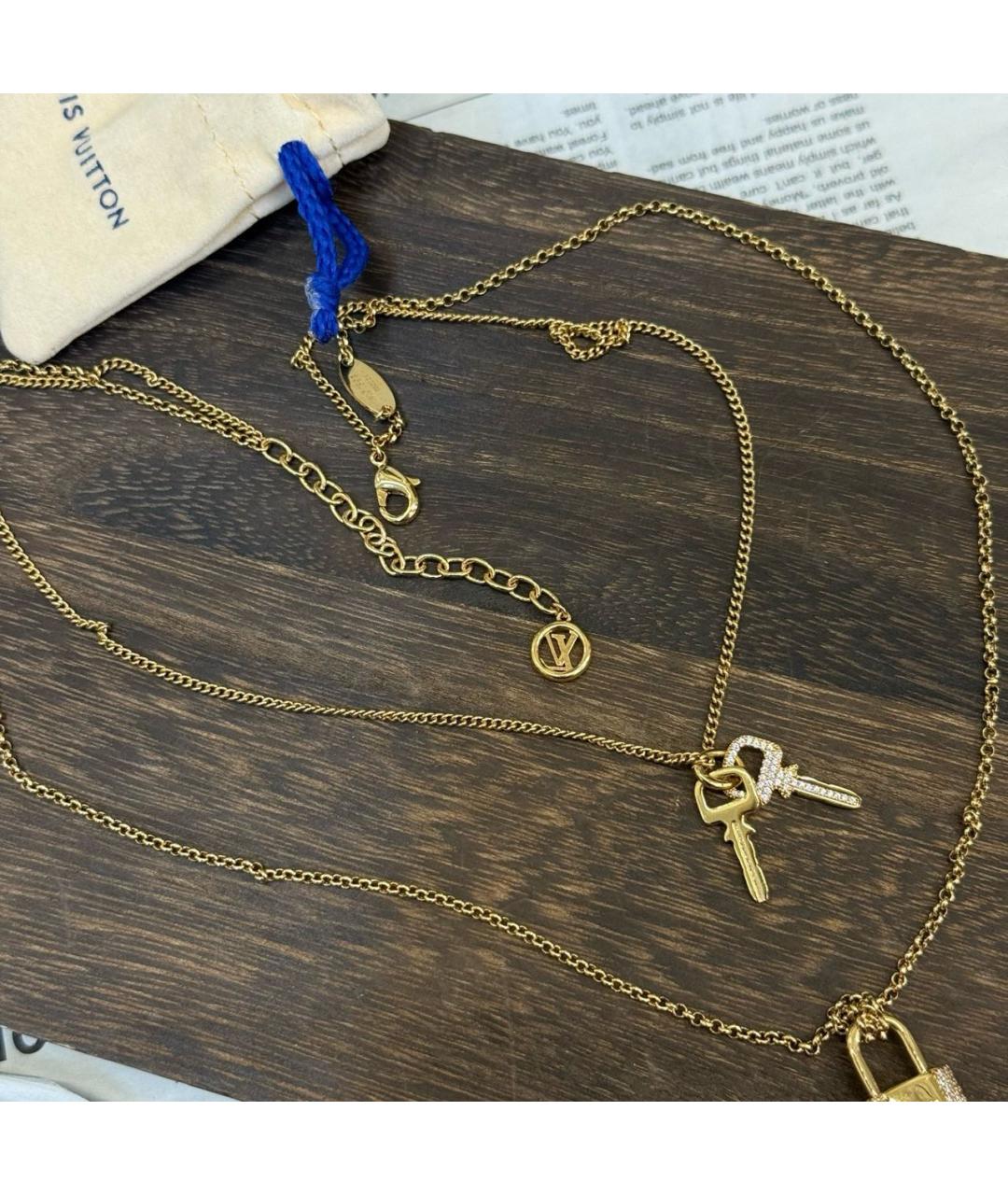 LOUIS VUITTON Золотое колье, фото 4