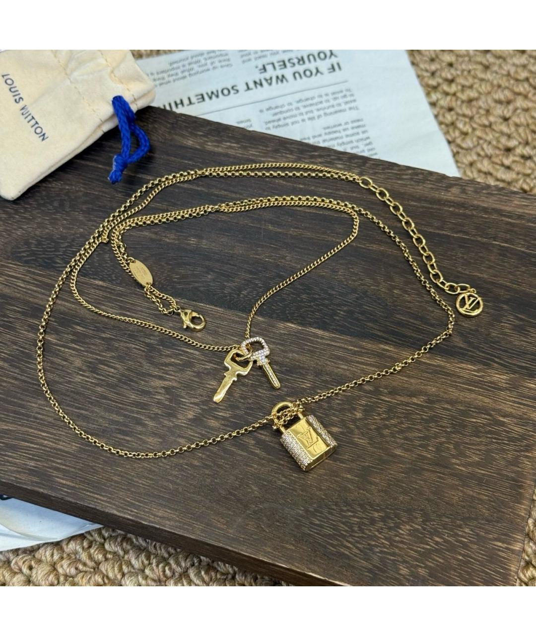 LOUIS VUITTON Золотое колье, фото 2