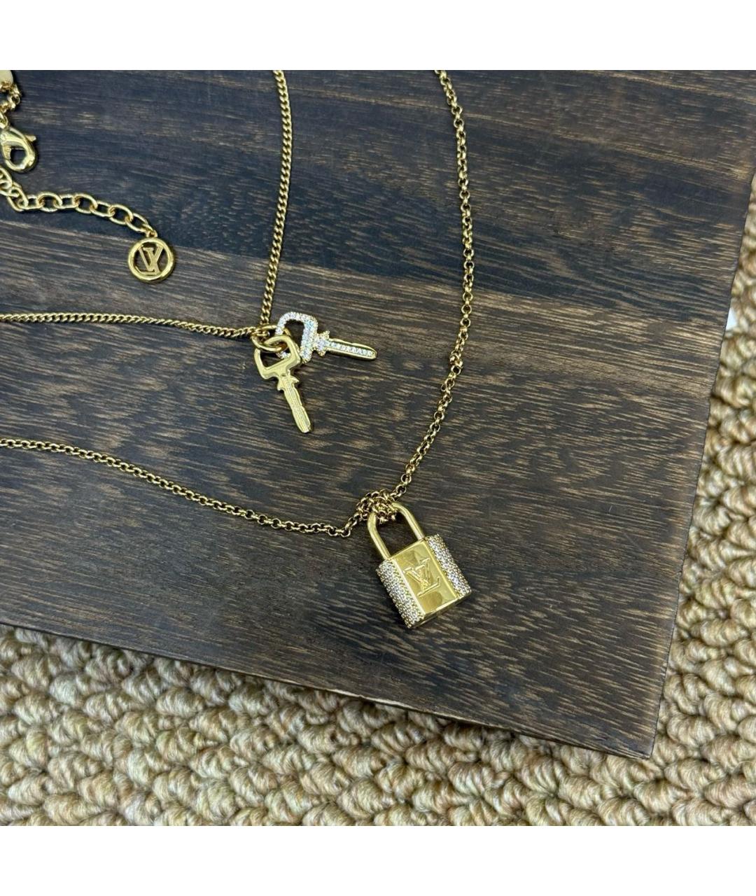 LOUIS VUITTON Золотое колье, фото 3