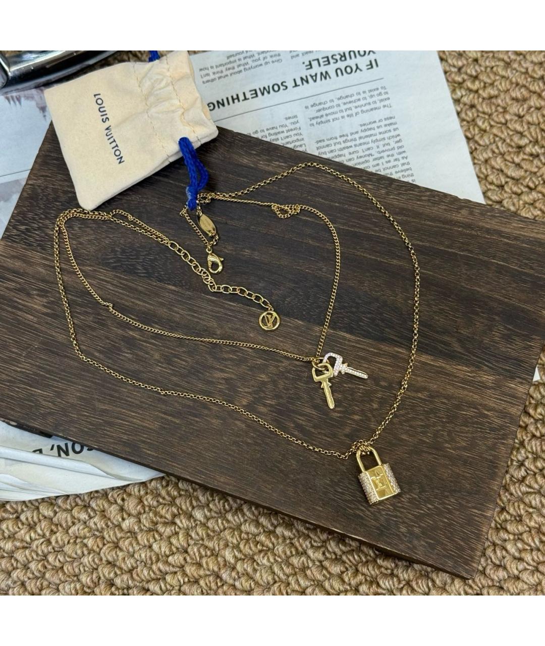 LOUIS VUITTON Золотое колье, фото 8