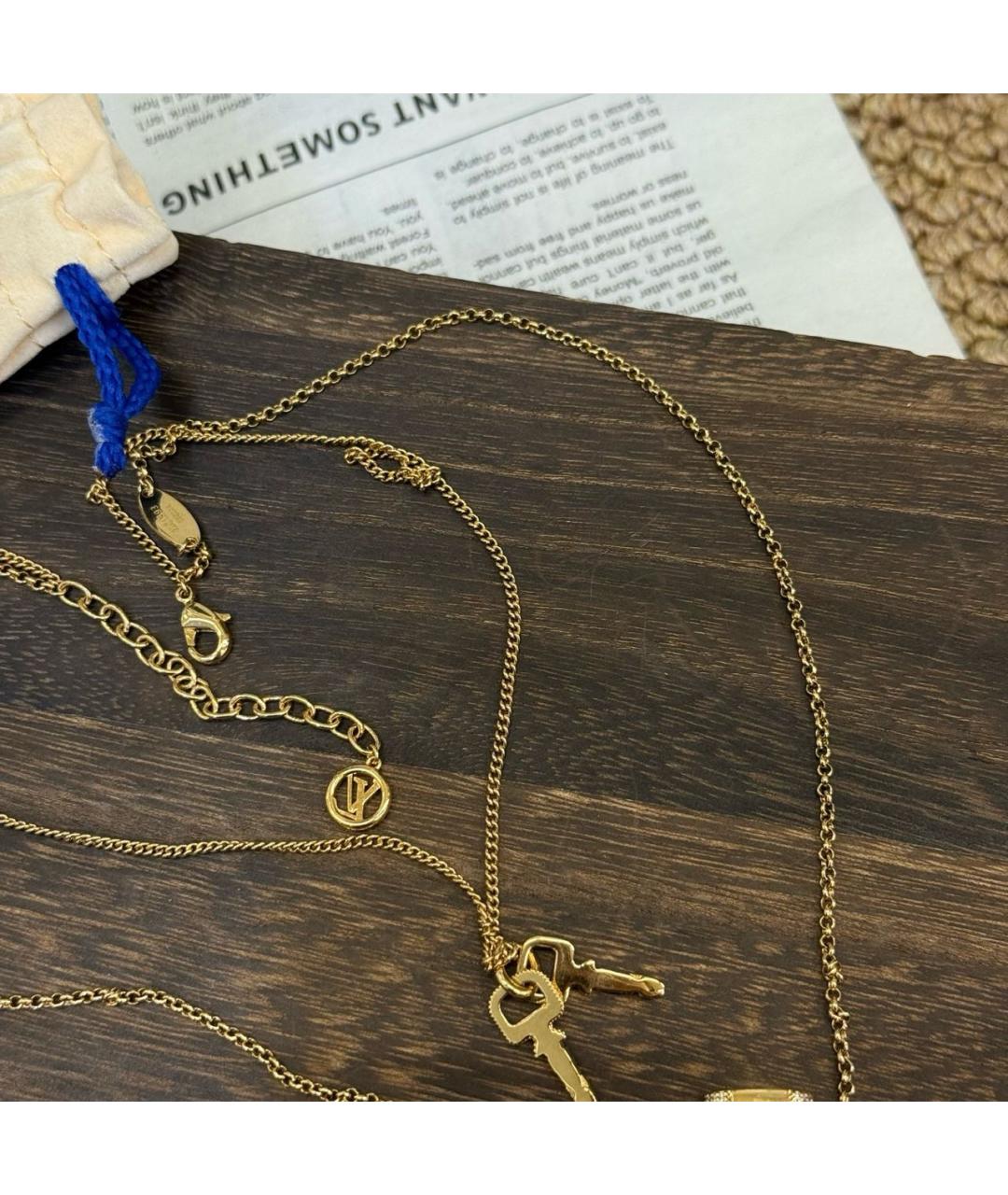 LOUIS VUITTON Золотое колье, фото 7