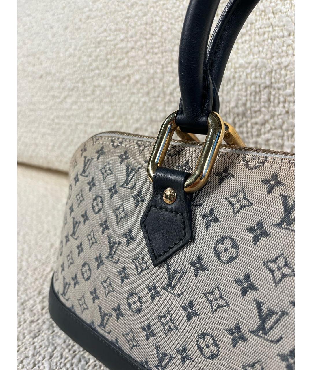 LOUIS VUITTON Темно-синяя сумка с короткими ручками, фото 8
