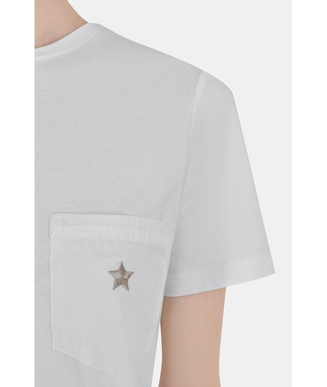 LORENA ANTONIAZZI Белая хлопко-эластановая футболка, фото 4