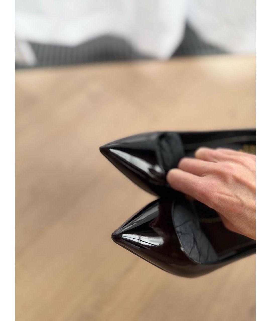 SAINT LAURENT Черные туфли из лакированной кожи, фото 7